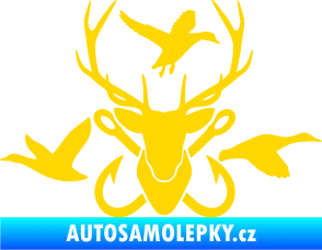 Samolepka Myslivost 005 pravá jasně žlutá