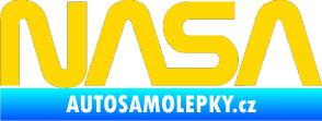 Samolepka NASA nápis jasně žlutá