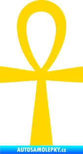 Samolepka Nilský kříž Ankh jasně žlutá