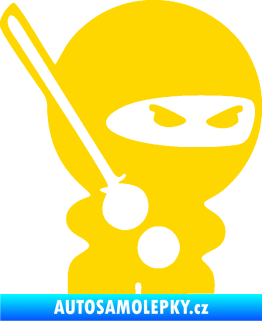 Samolepka Ninja baby 001 pravá jasně žlutá