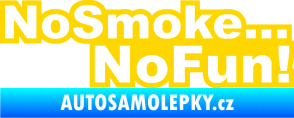 Samolepka No smoke no fun 001 nápis jasně žlutá
