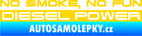 Samolepka No smoke. no fun, diesel power nápis jasně žlutá