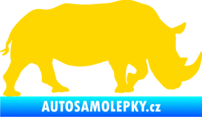 Samolepka Nosorožec 002 pravá jasně žlutá