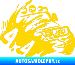 Samolepka Off Road 002 pravá 4x4 jasně žlutá
