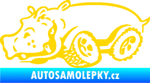 Samolepka Off Road 006 levá hroch jasně žlutá