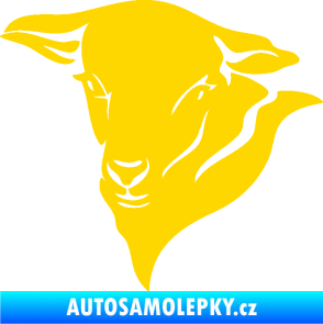 Samolepka Ovce 001 levá hlava jasně žlutá