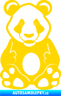 Samolepka Panda 006  jasně žlutá