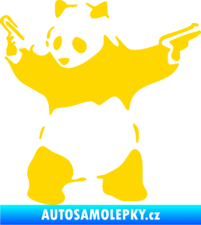Samolepka Panda 007 levá gangster jasně žlutá