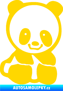 Samolepka Panda 009 pravá baby jasně žlutá