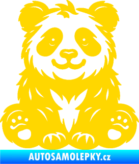 Samolepka Panda 013 levá spokojená jasně žlutá