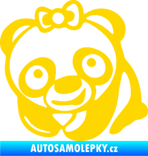 Samolepka Panda baby levá jasně žlutá