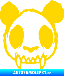 Samolepka Panda zombie  jasně žlutá