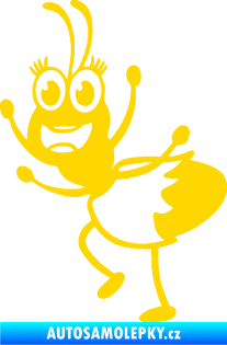 Samolepka Paní mravencová levá jasně žlutá