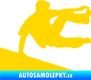 Samolepka Parkour 001 pravá jasně žlutá