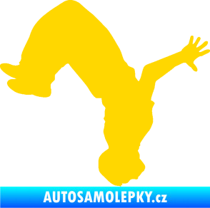 Samolepka Parkour 003 pravá jasně žlutá