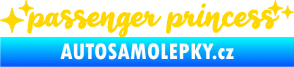 Samolepka Passenger Princess 002 nápis s hvězdičkami jasně žlutá