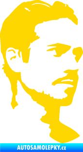 Samolepka Paul Walker 004 pravá jasně žlutá