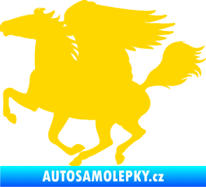 Samolepka Pegas 001 levá okřídlený kůň jasně žlutá