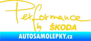 Samolepka Performance by Škoda jasně žlutá