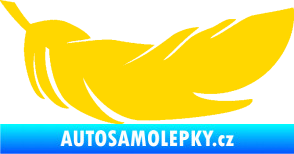 Samolepka Peříčko 007 pravá jasně žlutá