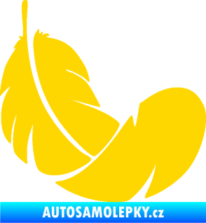 Samolepka Peříčko 008 pravá jasně žlutá
