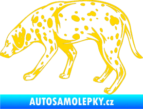 Samolepka Pes 001 levá Dalmatin jasně žlutá