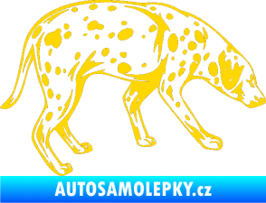 Samolepka Pes 001 pravá Dalmatin jasně žlutá