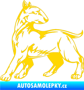Samolepka Pes 011 levá jasně žlutá