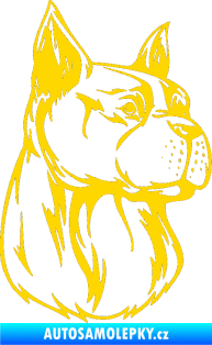 Samolepka Pes 017 pravá jasně žlutá
