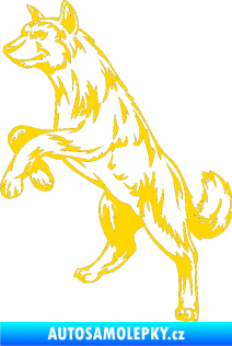 Samolepka Pes 025 levá jasně žlutá