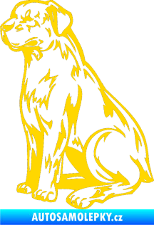 Samolepka Pes 032 levá jasně žlutá