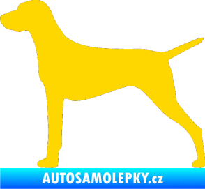 Samolepka Pes 052 levá Ohař jasně žlutá