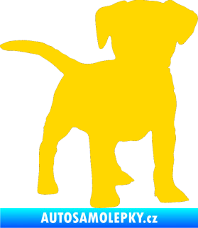 Samolepka Pes 056 pravá štěně jasně žlutá