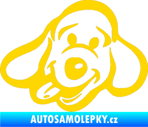 Samolepka Pes 078 levá jasně žlutá