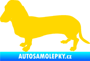 Samolepka Pes 094 levá Baset jasně žlutá