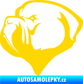 Samolepka Pes 116 levá pitbull jasně žlutá
