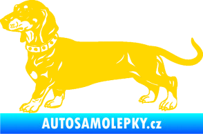 Samolepka Pes 122 levá jezevčík jasně žlutá