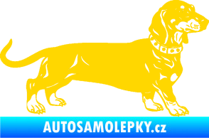 Samolepka Pes 122 pravá jezevčík jasně žlutá
