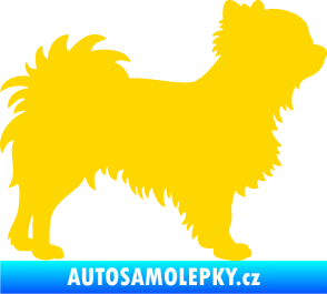 Samolepka Pes 156 pravá čivava jasně žlutá
