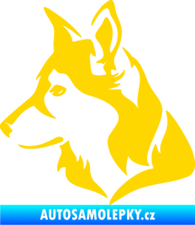 Samolepka Pes 165 levá jasně žlutá