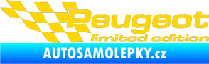 Samolepka Peugeot limited edition levá jasně žlutá