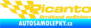 Samolepka Picanto limited edition levá jasně žlutá