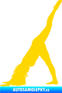 Samolepka Pilates 001 levá jasně žlutá