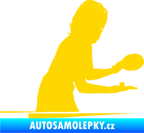 Samolepka Ping pong 005 pravá jasně žlutá