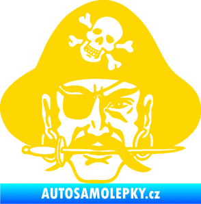 Samolepka Pirát 002 pravá jasně žlutá