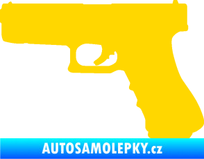 Samolepka Pistole 001 levá jasně žlutá