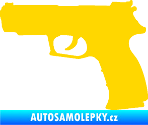 Samolepka Pistole 003 levá jasně žlutá