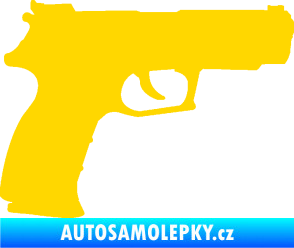 Samolepka Pistole 003 pravá jasně žlutá