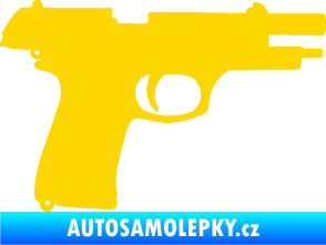 Samolepka Pistole 004 pravá jasně žlutá