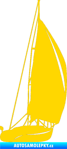 Samolepka Plachetnice 001 pravá jasně žlutá